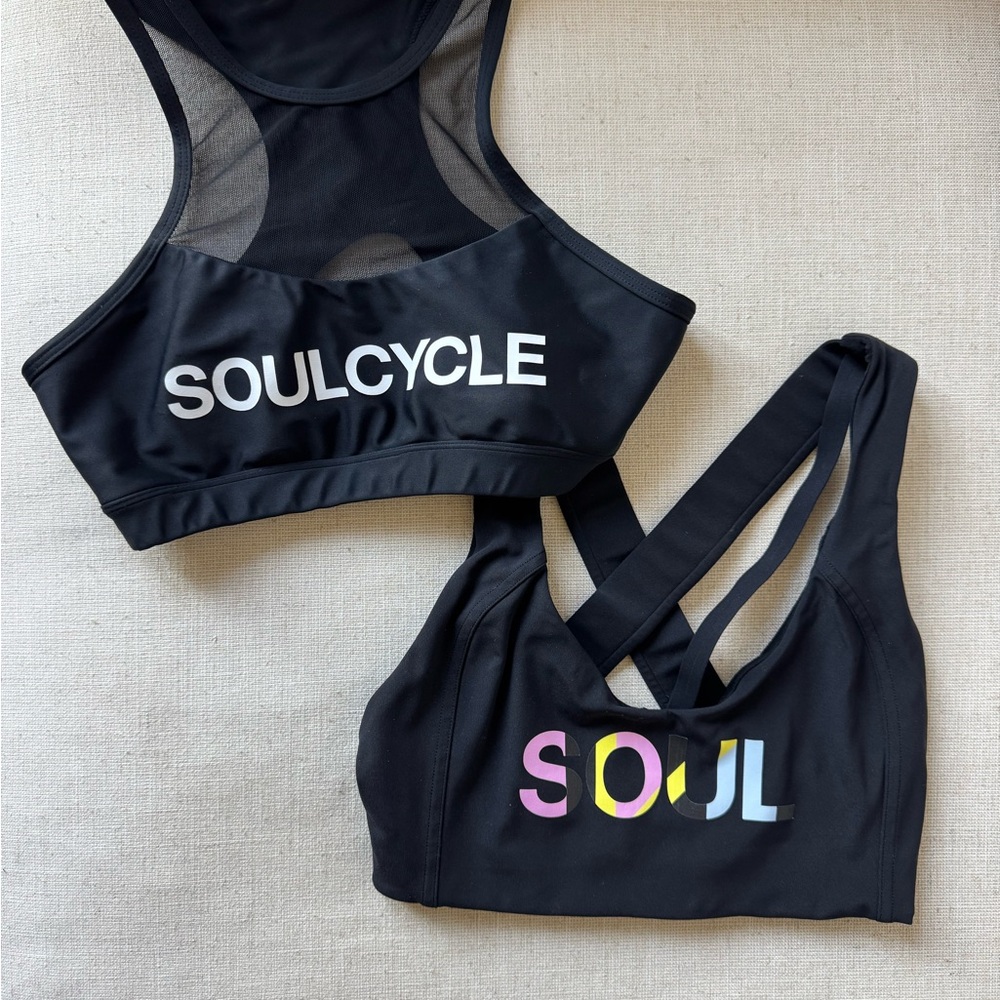 lululemon athletica Black & multicolor Sports Bras